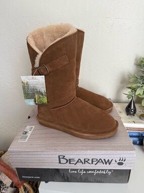 BearPaw Tatum Suede Boots Brown 7